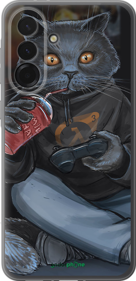 Силиконовый чехол gamer cat для Samsung Galaxy A36 - 4140u-3836 изображение 