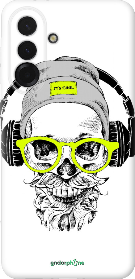 Силиконовый чехол Череп в очках и наушниках для Samsung Galaxy A36 - 4144u-3836 изображение 