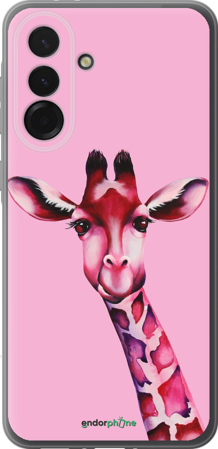 Силиконовый чехол Розовая жирафа для Samsung Galaxy A36 - 4441u-3836 изображение 