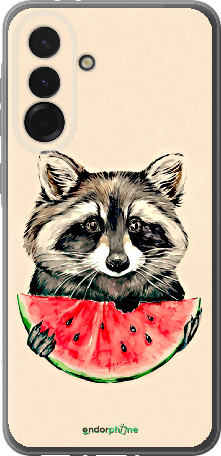 Силіконовий чехол Єнотик з кавуном для Samsung Galaxy A36 - 4605u-3836 изображение 