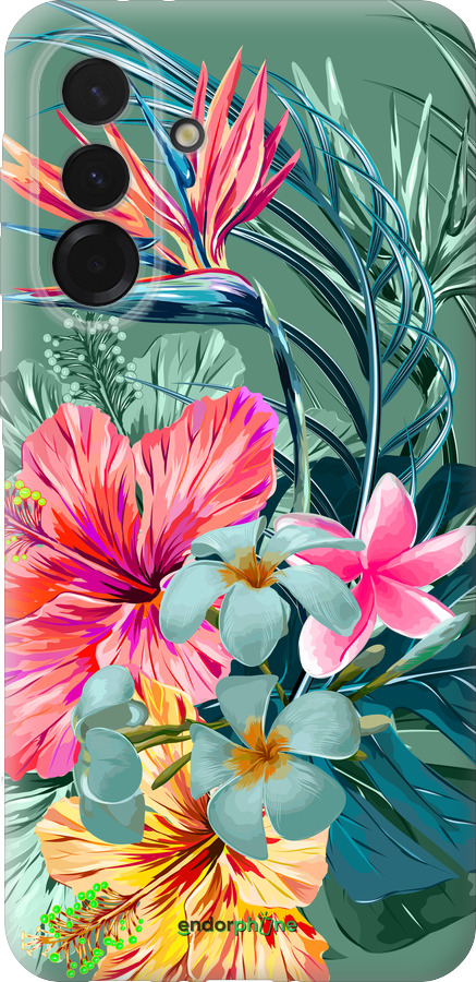 Силіконовий чехол Тропічні квіти v1 для Samsung Galaxy A36 - 4667u-3836 изображение 