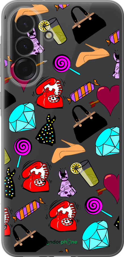 Силиконовый чехол stickers для Samsung Galaxy A36 - 4757u-3836 изображение 