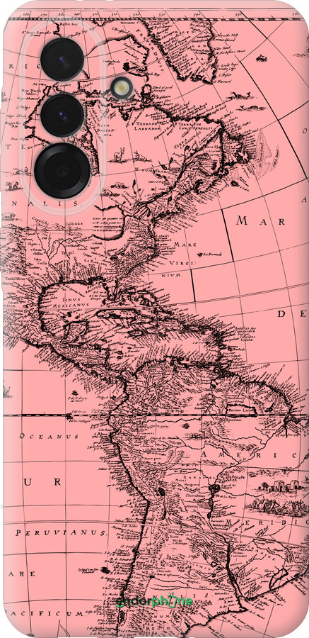 Силиконовый чехол Карта для Samsung Galaxy A36 - 4794u-3836 изображение 