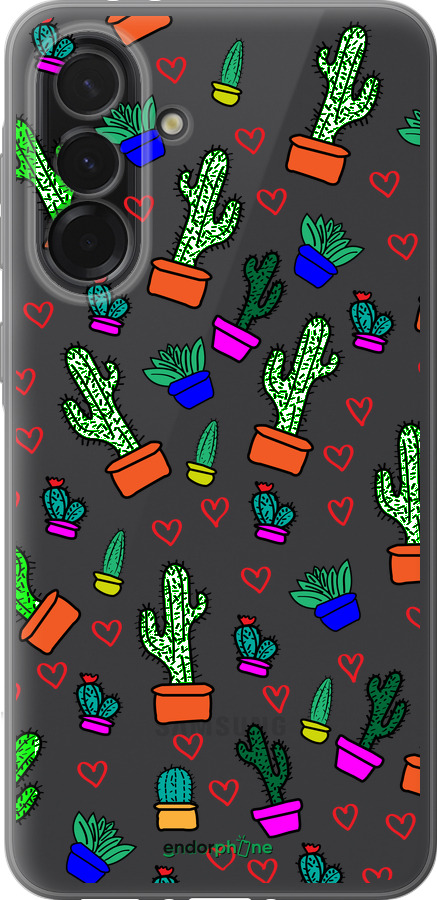 Силиконовый чехол Кактусы 4 для Samsung Galaxy A36 - 4856u-3836 изображение 