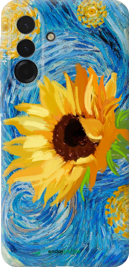 Силіконовий чехол Квіти жовто-блакитні  для Samsung Galaxy A36 - 5308u-3836 изображение 