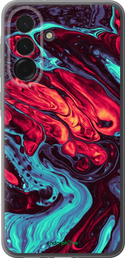 Силиконовый чехол Синяя красная абстакция для Samsung Galaxy A36 - 5339u-3836 изображение 