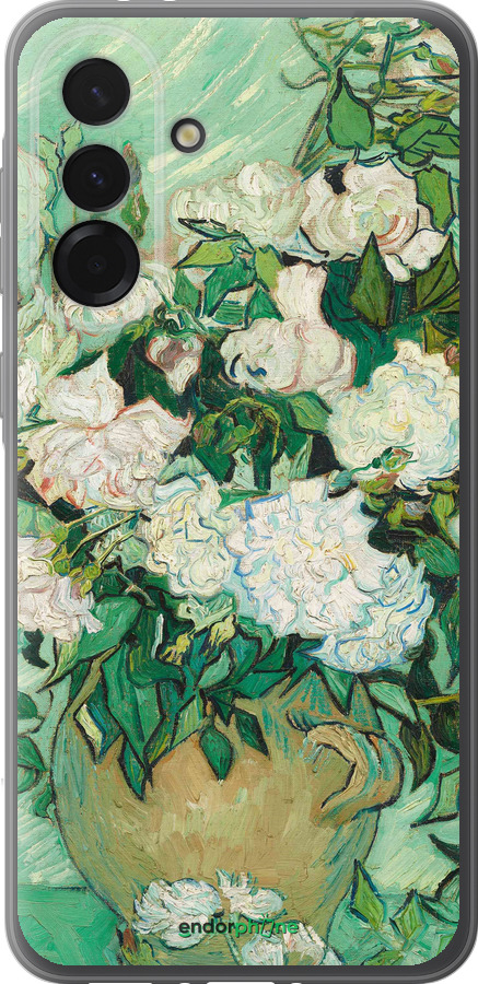 Силиконовый чехол Винсент Ван Гог. Ваза с розами для Samsung Galaxy A36 - 5543u-3836 изображение 
