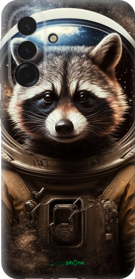 Силиконовый чехол Raccoon austronaut для Samsung Galaxy A36 - 5581u-3836 изображение 