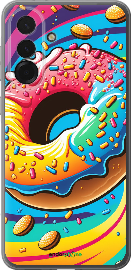 Силиконовый чехол Пончик радуга для Samsung Galaxy A36 - 5584u-3836 изображение 