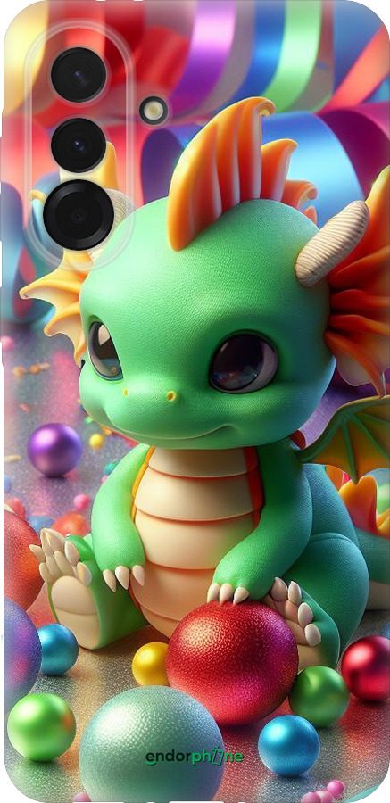 Силиконовый чехол Веселый дракончик для Samsung Galaxy A36 - 5812u-3836 изображение 