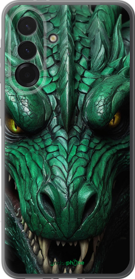 Силиконовый чехол Зелёный дракон v2 для Samsung Galaxy A36 - 5817u-3836 изображение 