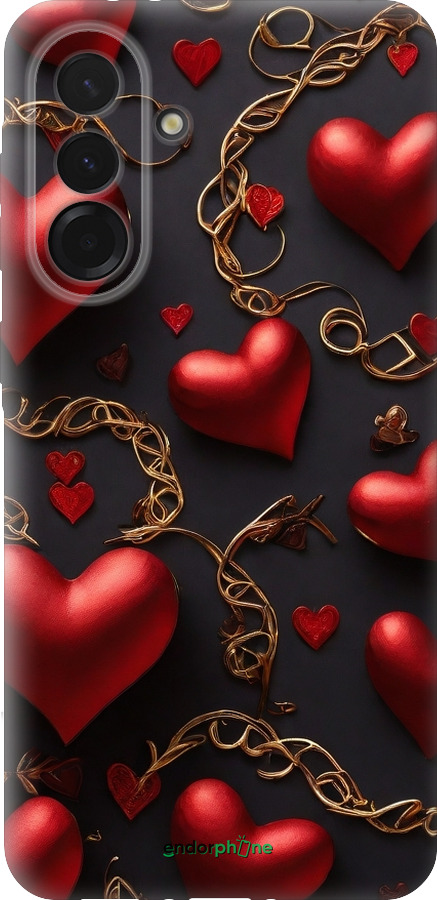 Силіконовий чехол Сердечки для Samsung Galaxy A36 - 5831u-3836 изображение 