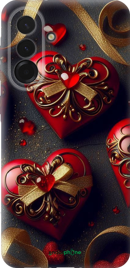 Силиконовый чехол Сердечки v4 для Samsung Galaxy A36 - 5834u-3836 изображение 