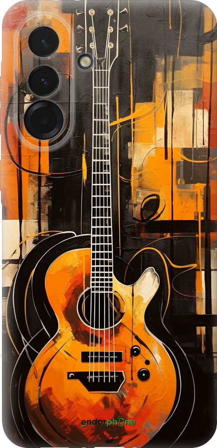 Силиконовый чехол Чехол для телефона Оранжевая Гитара для Samsung Galaxy A36 - 5934u-3836 изображение 