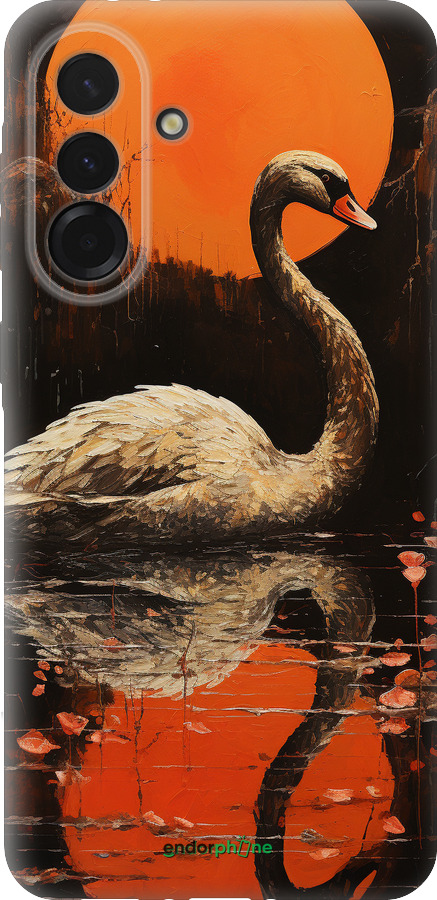 Силиконовый чехол Лебедь для Samsung Galaxy A36 - 5964u-3836 изображение 