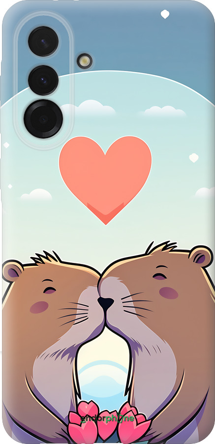 Силиконовый чехол Капибара любовь для Samsung Galaxy A36 - 6027u-3836 изображение 