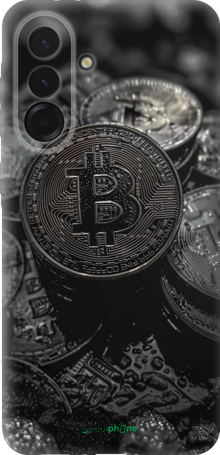 Силиконовый чехол Black Bitcoin для Samsung Galaxy A36 - 6090u-3836 изображение 