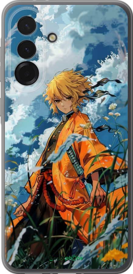 Силиконовый чехол Zenitsu Agatsuma для Samsung Galaxy A36 - 6117u-3836 изображение 