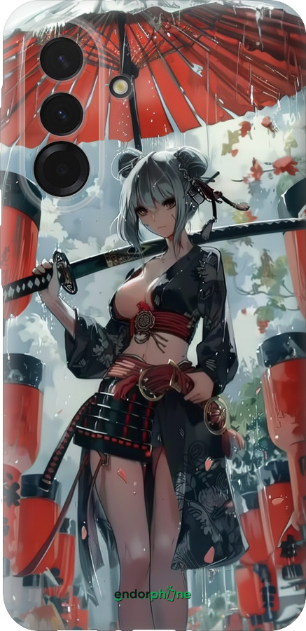 Силиконовый чехол Гейша-воин для Samsung Galaxy A36 - 6124u-3836 изображение 