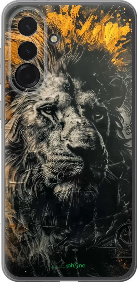 Силіконовий чехол Лев у золотих фарбах для Samsung Galaxy A36 - 6155u-3836 изображение 