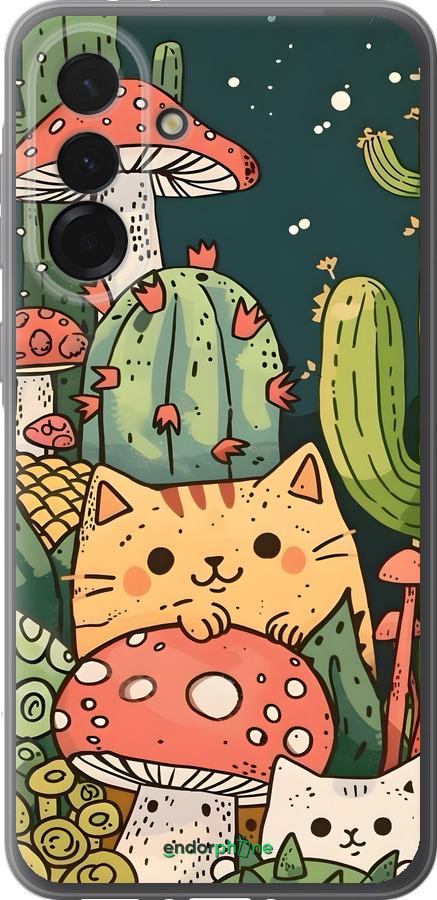 Силиконовый чехол Коты грибы для Samsung Galaxy A36 - 6321u-3836 изображение 