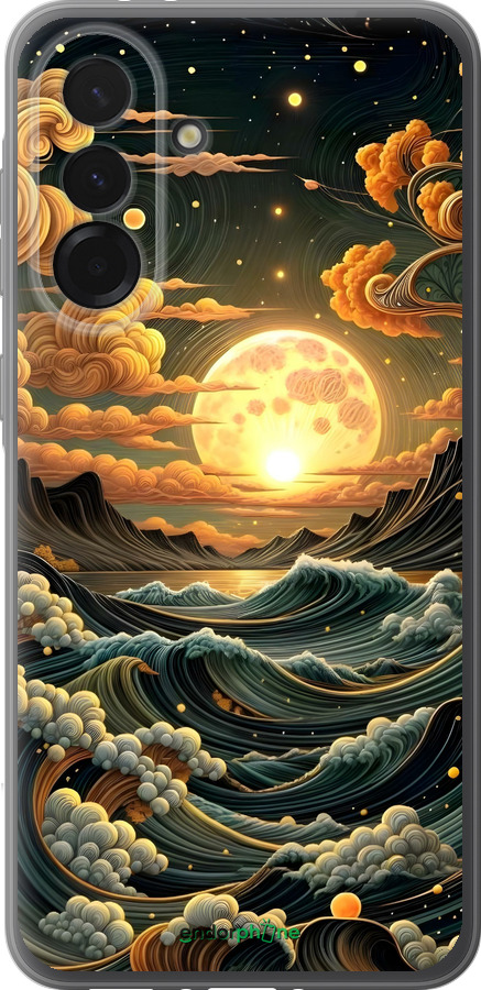 Силиконовый чехол Арт волны для Samsung Galaxy A36 - 6332u-3836 изображение 