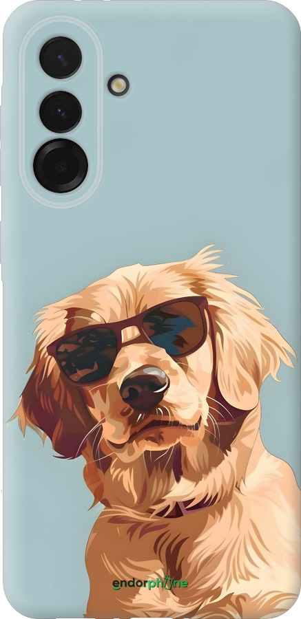 Силиконовый чехол Пес в очках для Samsung Galaxy A36 - 6381u-3836 изображение 