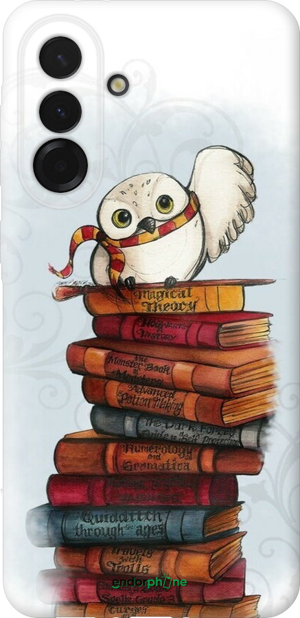 Силиконовый чехол Сова и книги для Samsung Galaxy A36 - 6436u-3836 изображение 