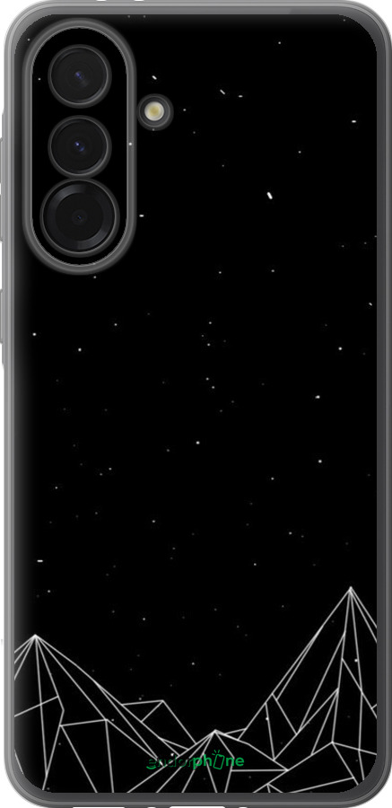 Силиконовый чехол Черно белые абстрактные горы для Samsung Galaxy A36 - 6437u-3836 изображение 