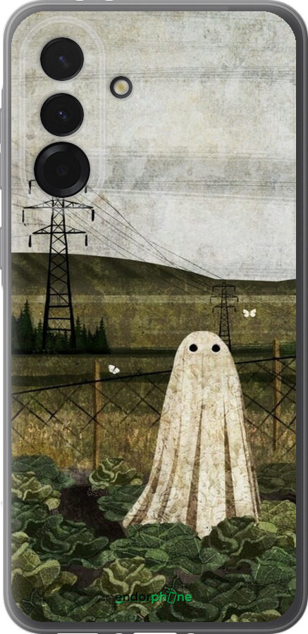 Силиконовый чехол Иллюстрация призрак в капусте для Samsung Galaxy A36 - 6440u-3836 изображение 