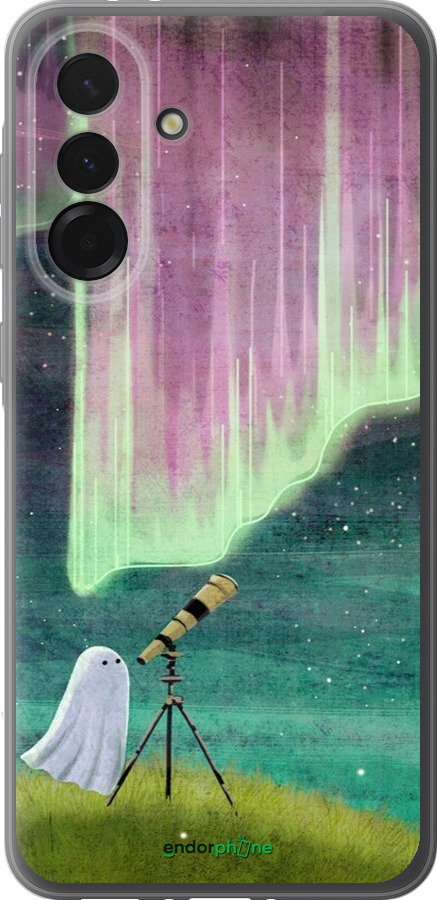 Силиконовый чехол Привидение и звезды для Samsung Galaxy A36 - 6443u-3836 изображение 