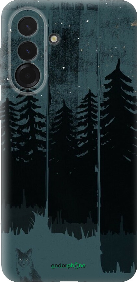 Силиконовый чехол Лиса и ночной лес для Samsung Galaxy A36 - 6481u-3836 изображение 