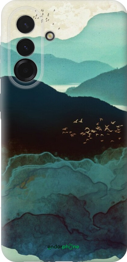 Силиконовый чехол С изображением гор Индиго для Samsung Galaxy A36 - 6484u-3836 изображение 