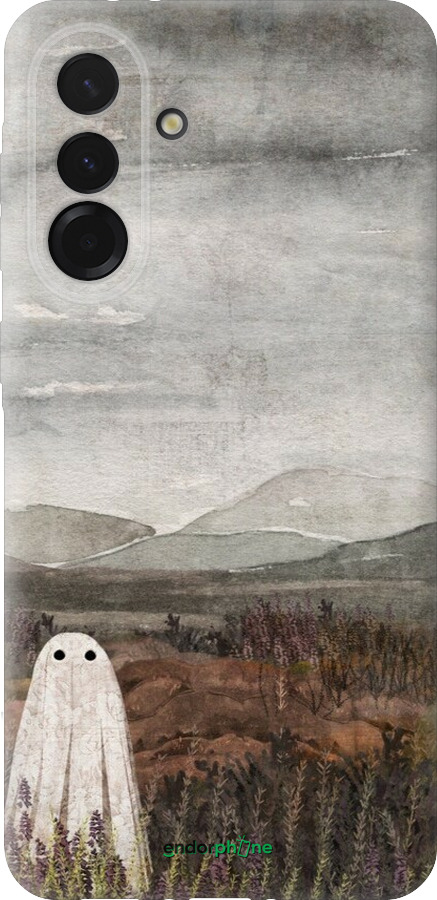 Силиконовый чехол Одинокий призрак на фоне гор для Samsung Galaxy A36 - 6486u-3836 изображение 
