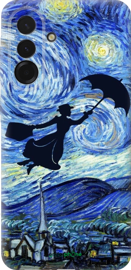 Силиконовый чехол С изображением Мэри Поппинс «Звездная ночь» для Samsung Galaxy A36 - 6487u-3836 изображение 