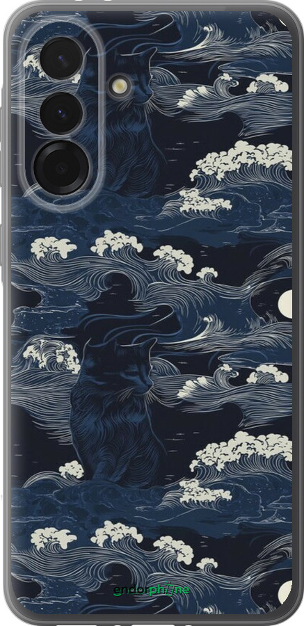 Силиконовый чехол Морская тематика в стиле арт-деко для Samsung Galaxy A36 - 6520u-3836 изображение 