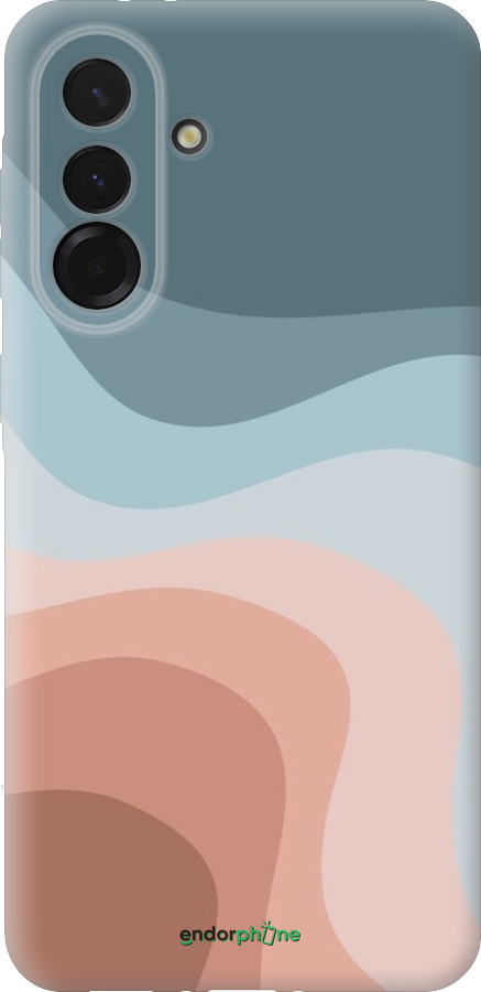 Силиконовый чехол С синими и розовыми волнами в стиле ретро для Samsung Galaxy A36 - 6532u-3836 изображение 