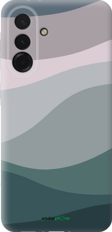 Силиконовый чехол С фиолетовым и бирюзовым ретро-стилем и волнами для Samsung Galaxy A36 - 6533u-3836 изображение 