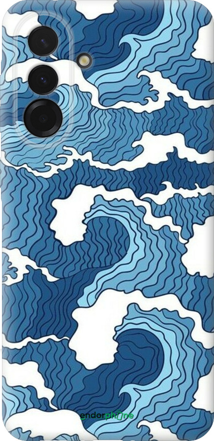 Силиконовый чехол Абстрактный рисунок морских волн для Samsung Galaxy A36 - 6538u-3836 изображение 