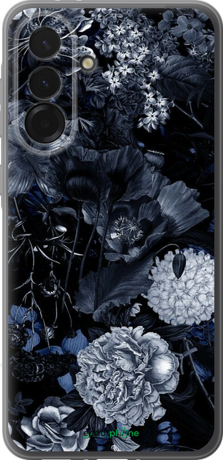 Силиконовый чехол Абстрактный цветочный рисунок в синих тонах для Samsung Galaxy A36 - 6539u-3836 изображение 