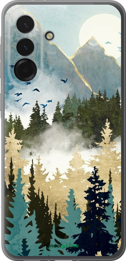 Силіконовий чехол Із зображенням лісового пейзажу для Samsung Galaxy A36 - 6548u-3836 изображение 