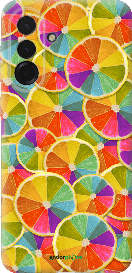Силиконовый чехол Разноцветные дольки лимона для Samsung Galaxy A36 - 861u-3836 изображение 