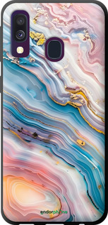 TPU чехол Мрамор красивый для Samsung Galaxy A40 2019 A405F - 6376b-1672 изображение 