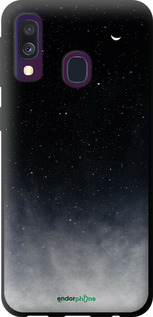 TPU чехол Голубые облака, Голубая луна для Samsung Galaxy A40 2019 A405F - 6396b-1672 изображение 