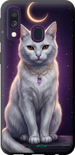 TPU чехол Mystic White Cat Gothic Dark Purple Gold для Samsung Galaxy A40 2019 A405F - 6805b-1672 изображение 