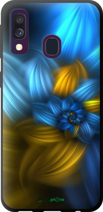 

TPU чорний чохол "Візерунок 46" для Samsung Galaxy A40 2019 A405F, Синій