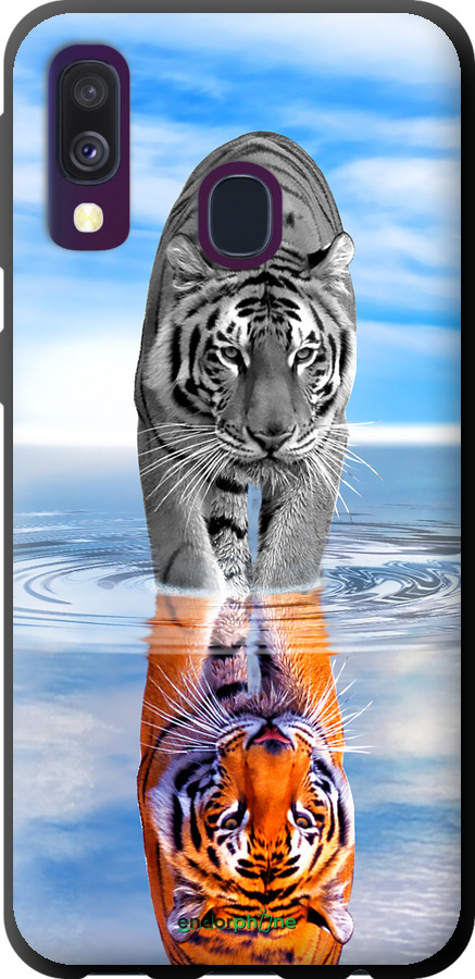 TPU чехол Тигр для Samsung Galaxy A40 2019 A405F - 6016b-1672 изображение 