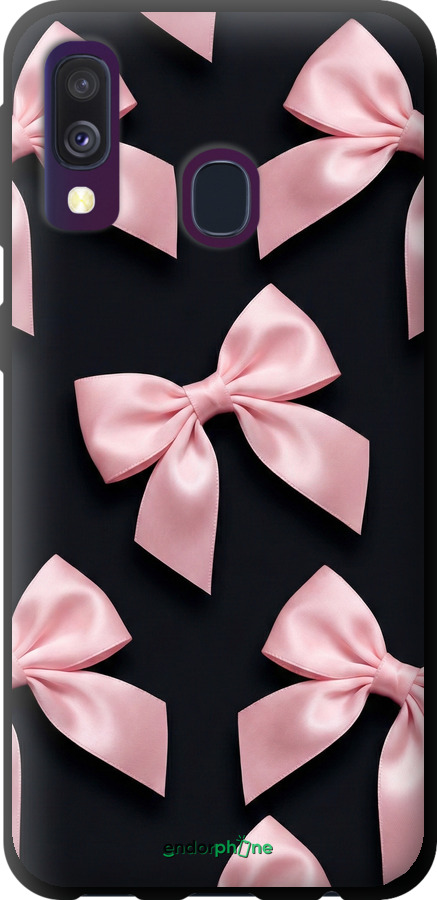 TPU чехол Coquette Ribbons Dark Coquette для Samsung Galaxy A40 2019 A405F - 6767b-1672 изображение 