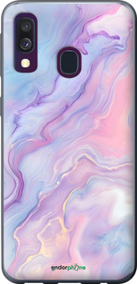 Силиконовый чехол Нежный мрамор для Samsung Galaxy A40 2019 A405F - 6310u-1672 изображение 
