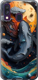 2D пластиковий чехол Кит у космосі для Samsung Galaxy A40 2019 A405F - 6328t-1672 изображение 